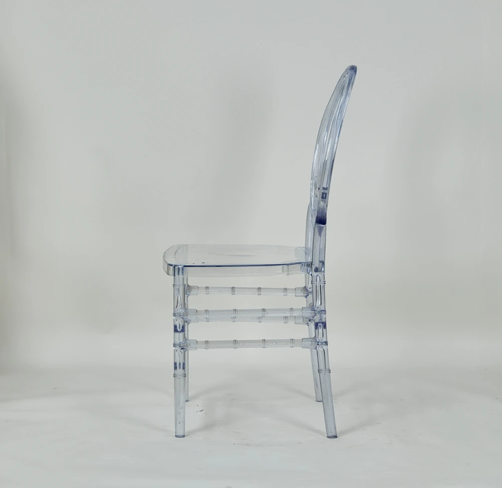 PC Resin Plastic Clear Transparent Color Tiffany Chiavari Napoleon Phoenix Chair