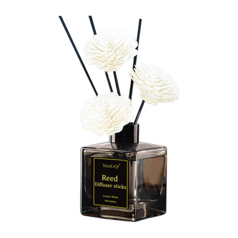 200ml bathroom accessories home reed diffuser bottle luxury air freshener fragrance raten sticks