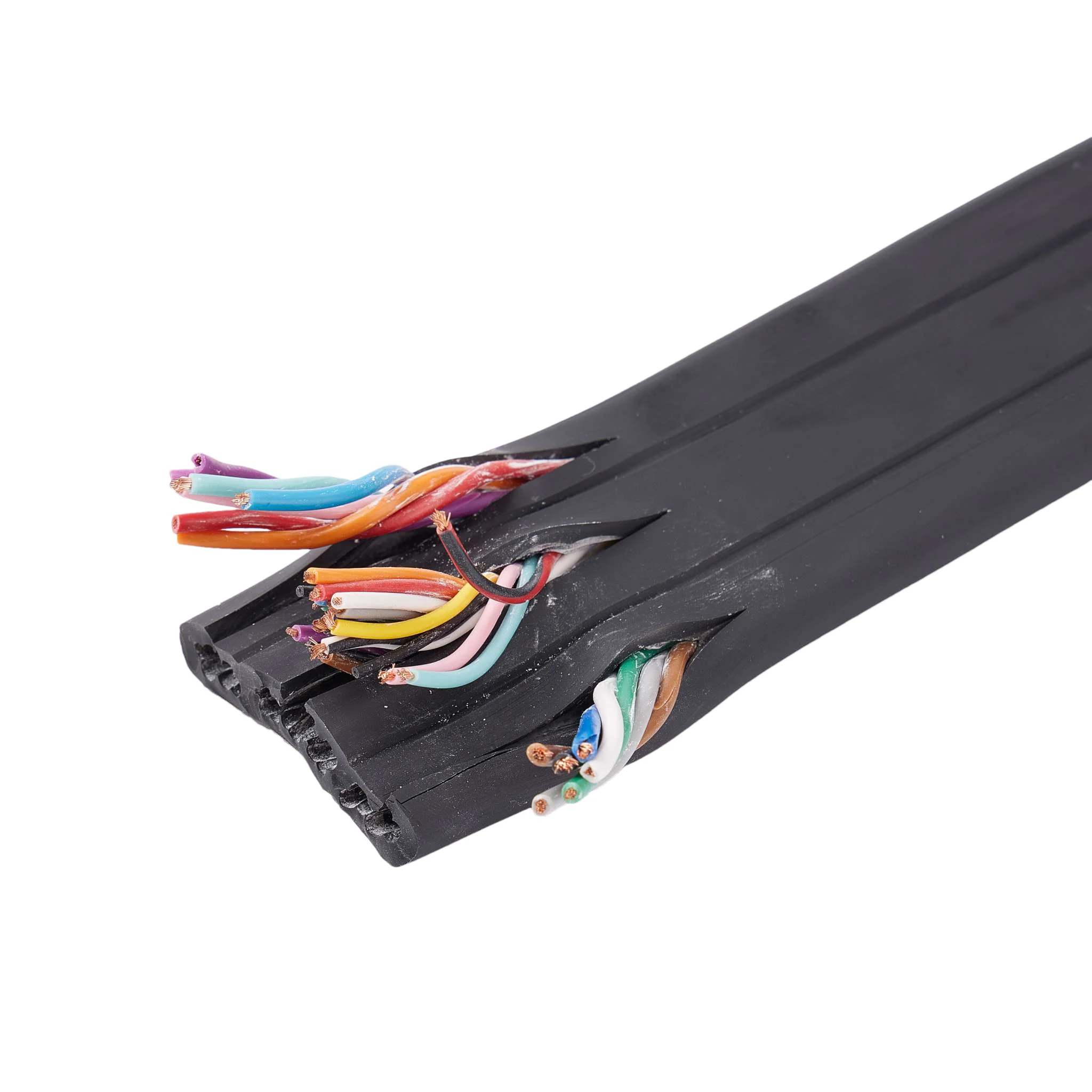 Double Shielded Crane Flat 3 Core Flexible Cable H05VVH6-F/H07VVH6-F/TVVB/TVVBG 3 Core Elevator Traveling Cable