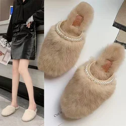 Latest girl footwear design ladies shoes flat sandals fashion women slide sandal female fur slippers