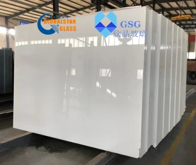 4mm Printed Painted glass with ultra clear  RAL9001 9003 9005