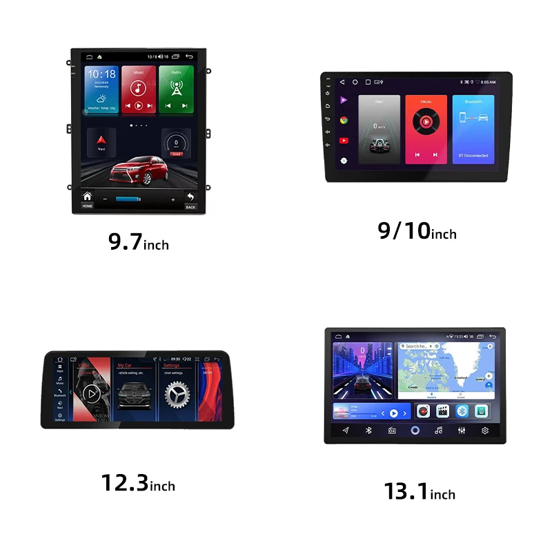 Free Sample car touch screen radio auto stereo 1280*720 QLED 8core car radio android Universal Car DVD Player