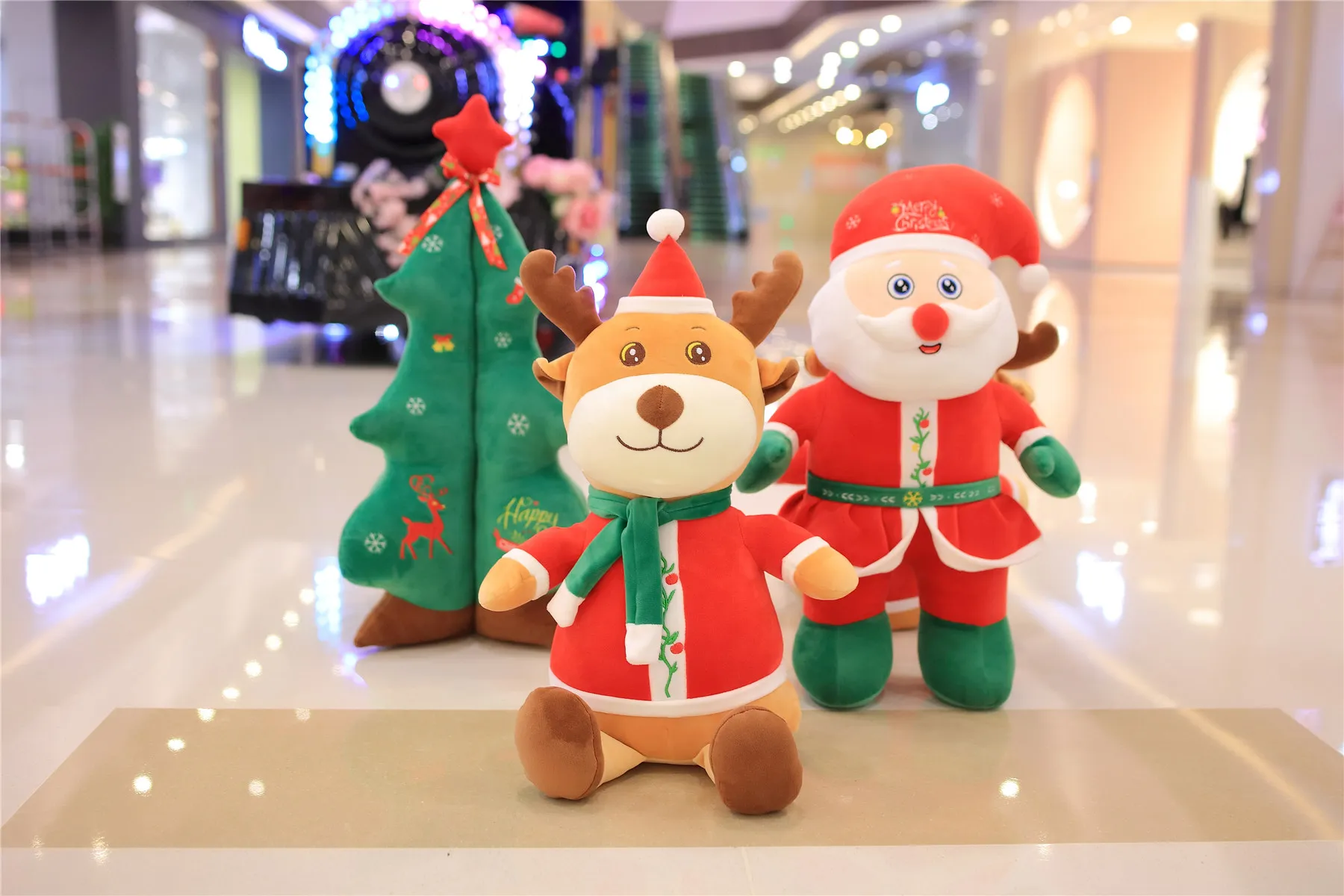 Christmas Gift Cartoon Christmas Elk Doll Company Gift Santa Claus Doll Pillow Plush Toy