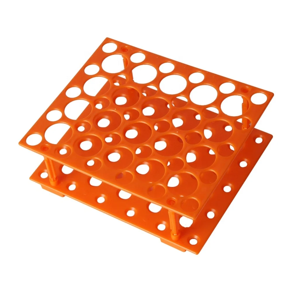 HAIJU Factory Orange ABS Plastic  Two Layers Laboratory Test Tube Holder For 10ml 50ml 150ml Centrifugal Tube