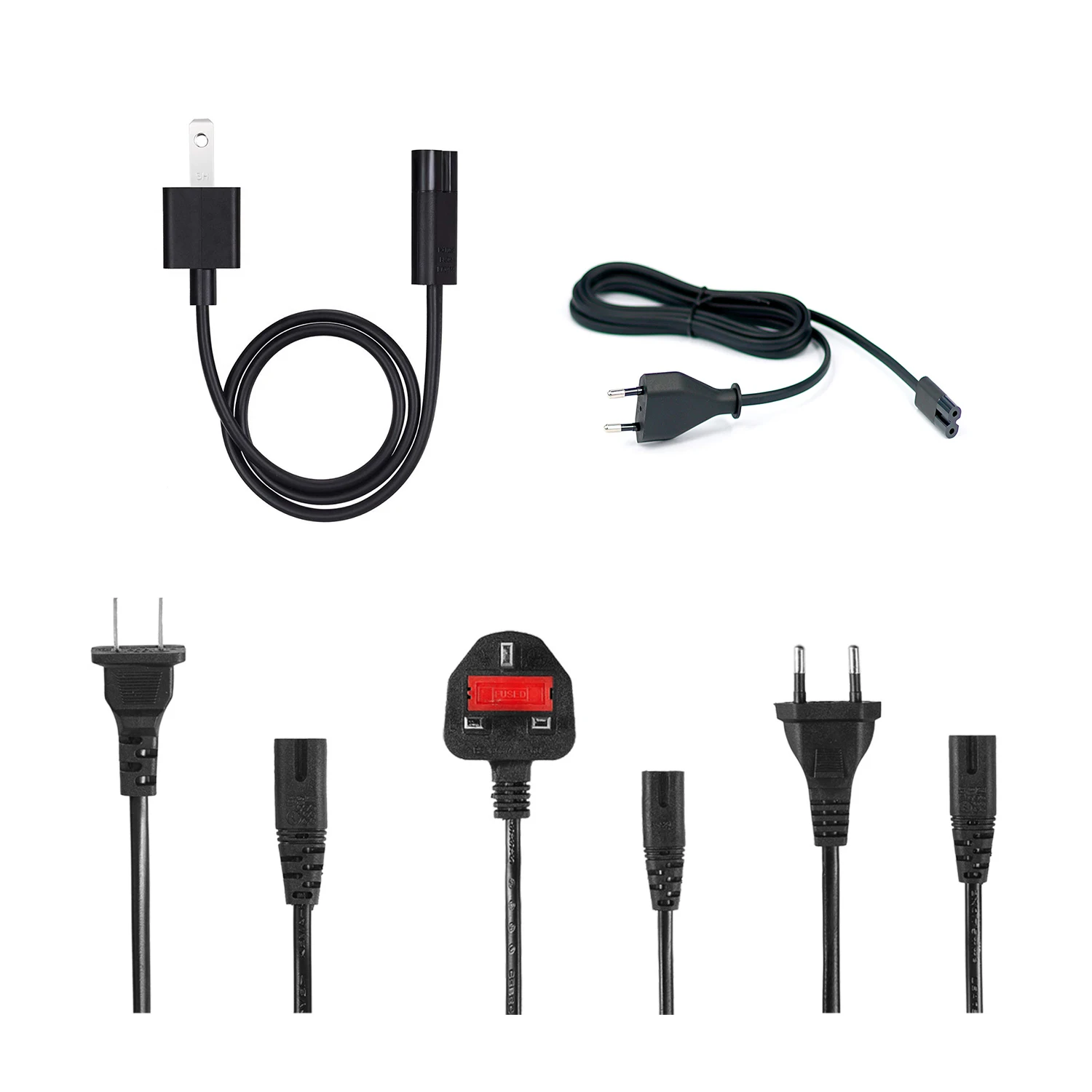 110v 220v extension power cord laptop power cord cable DC cable Extended line for Microsoft power charger uk us eu