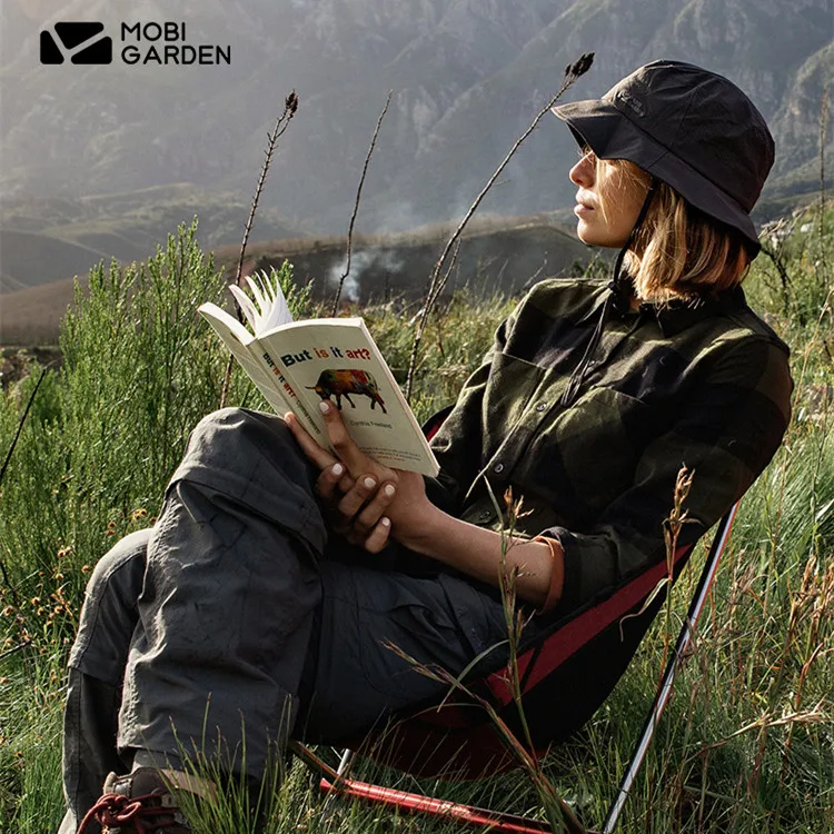 MOBI GARDEN Aluminium Hiking Outdoor Foldable Camping Equipments Beach Wild Land Camping Chair