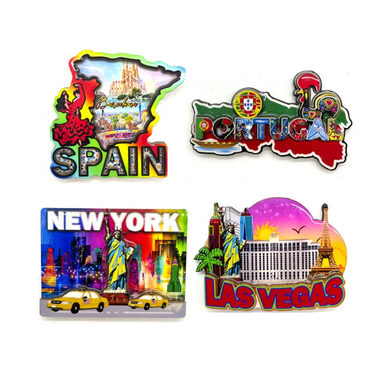 Factory custom logo mdf wood travel gift kuala lumpur malaysian souvenir malaysia fridge magnet