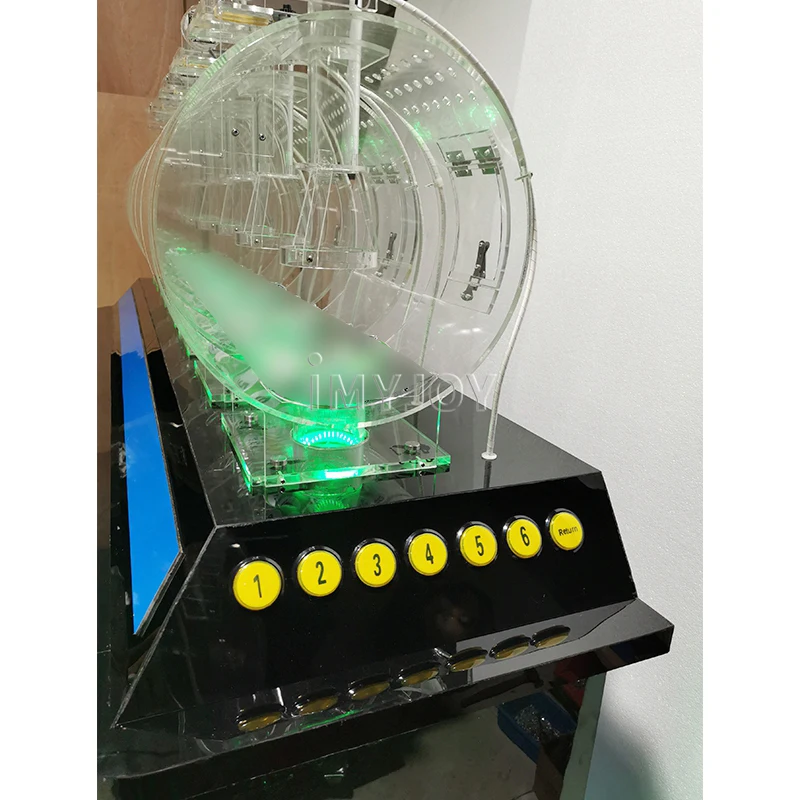 Live Streaming Prize Draw Machine Play Online Lottery Ball Rolling Machine with 6 LCD Displays