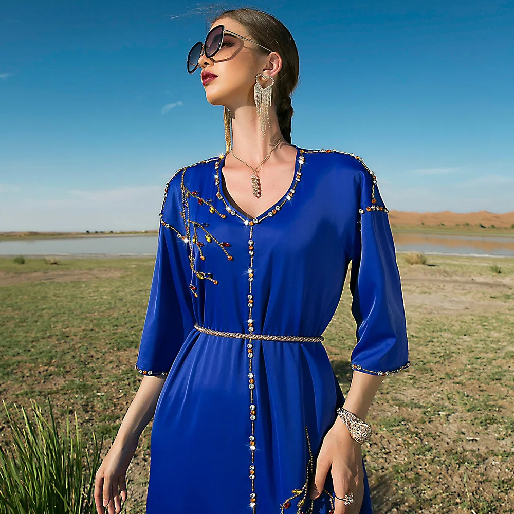 2022 High Quality Fancy Kurti Tops Muslim Clothing India Sarees Indian With Islamic Simple Satin Kurtis Girls Party Dress