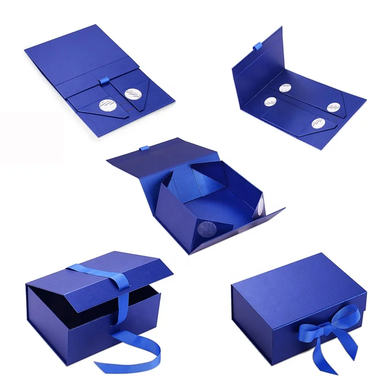Chengruo OEM Biodegradable Kraft Foldable Magnetic Closure Gift Paper Box Custom Logo Gift Packaging Materials With Ribbon