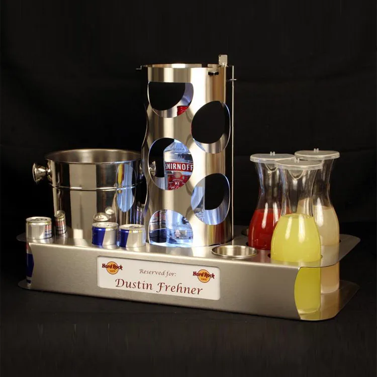 creative design customized acrylic Illuminated Stand Perfume Bottle Display Stand Shelf with Remote Control for Home Bar