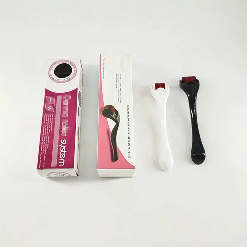 Portable 540 Micro Needles Mesotherapy Derma Roller Customize Logo Beauty Skin Face Roller Body Massage Facial Roller