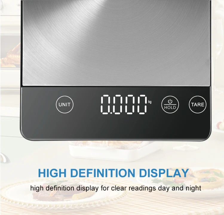 High Quality Led Display stainless steel Electronic Balance Digital Food Scale Kitchen Weight Scale