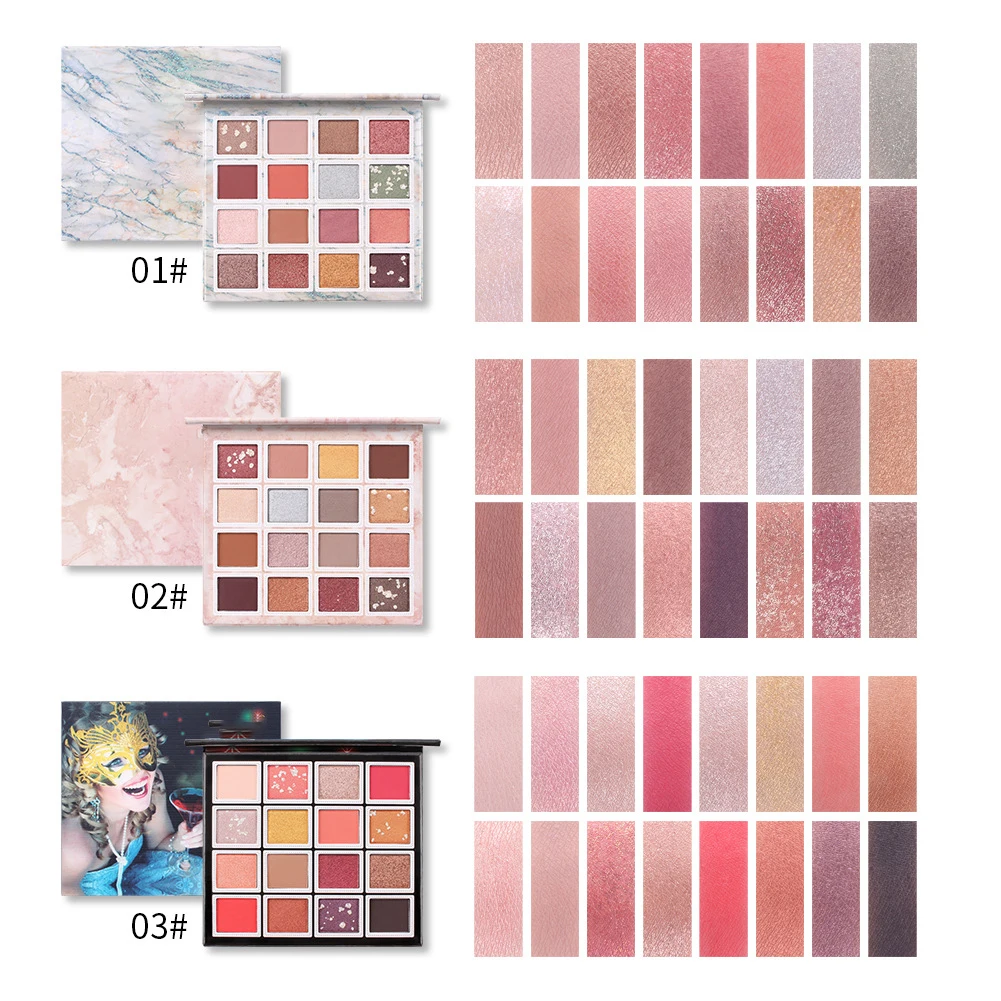 16-color Eye Shadow Eyeshadow Foreign Trade Cross-border Makeup Palette Shimmer Matte Eye Shadow Plate