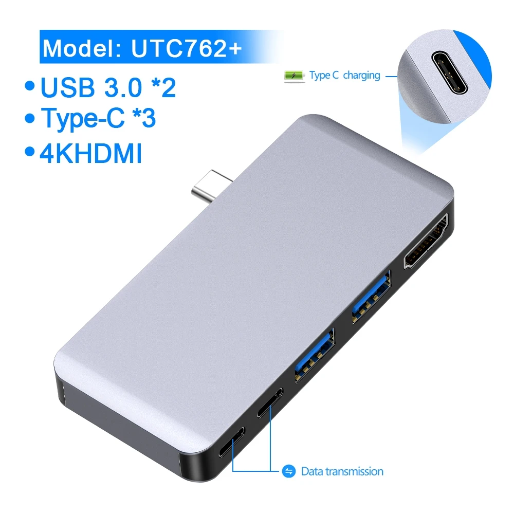 Rocketek multi 2 usb type c 3.0 hub port HDMI 4K adapter splitter