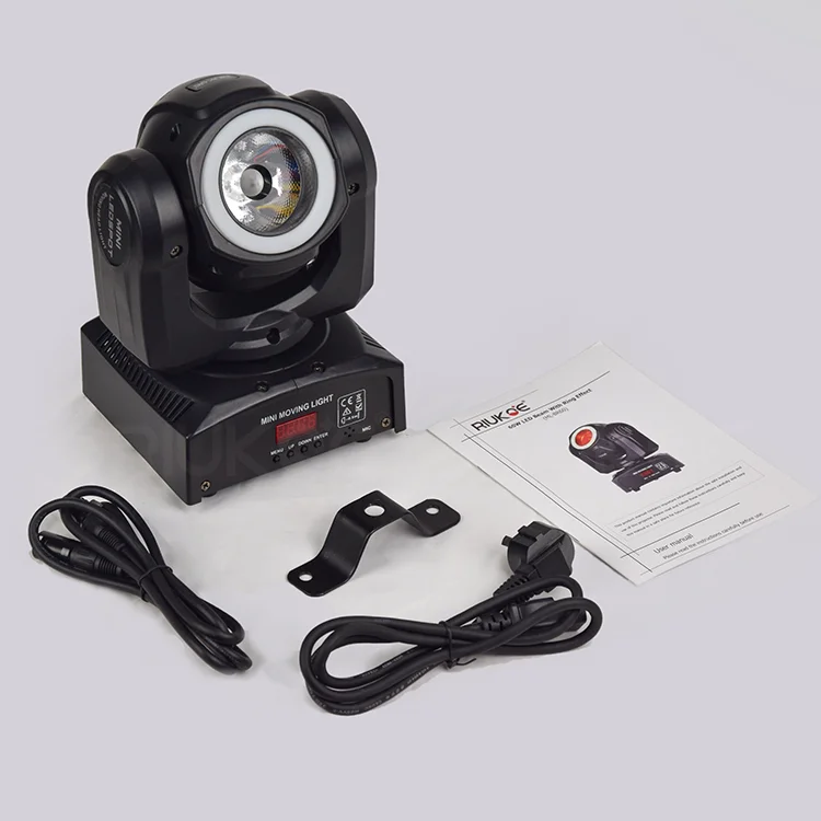 Professional Stage Events Disco Dj DMX COB Rgbw Super Halo Ring Led 60W Beam Light Mini  Moving Head