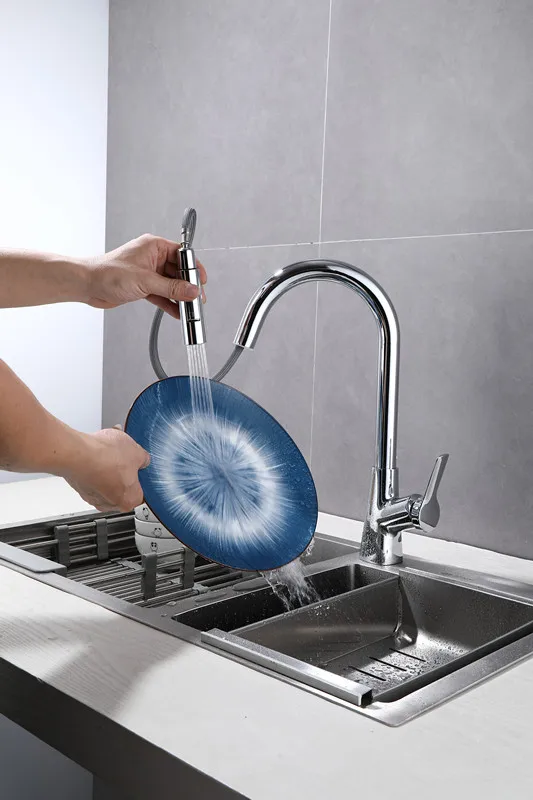 Pull Down Kitchen Faucet Hot and Cold Mixers OEM support Gourmet Faucet