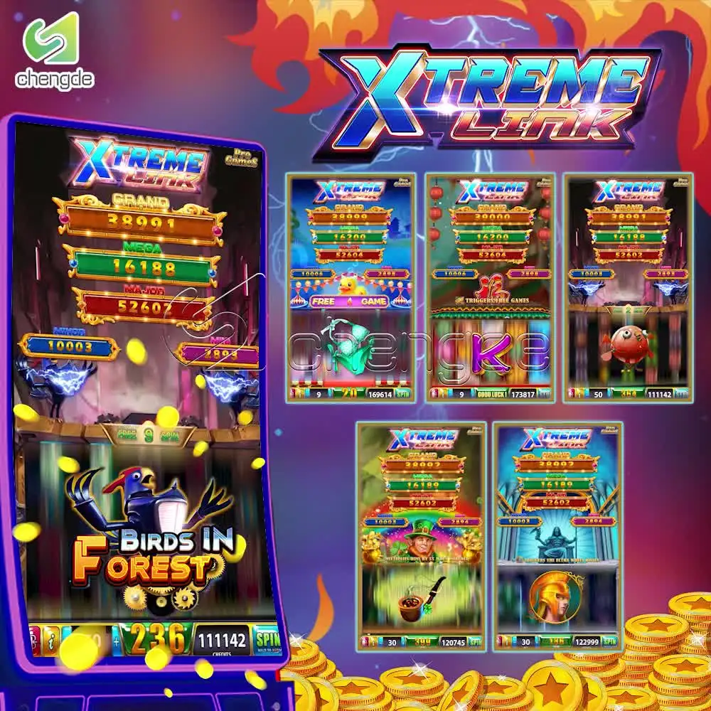 Metal Skill Game Machine Coin Operated Fire Balls Feature Special Gameplay Xtreme Link Skill Games