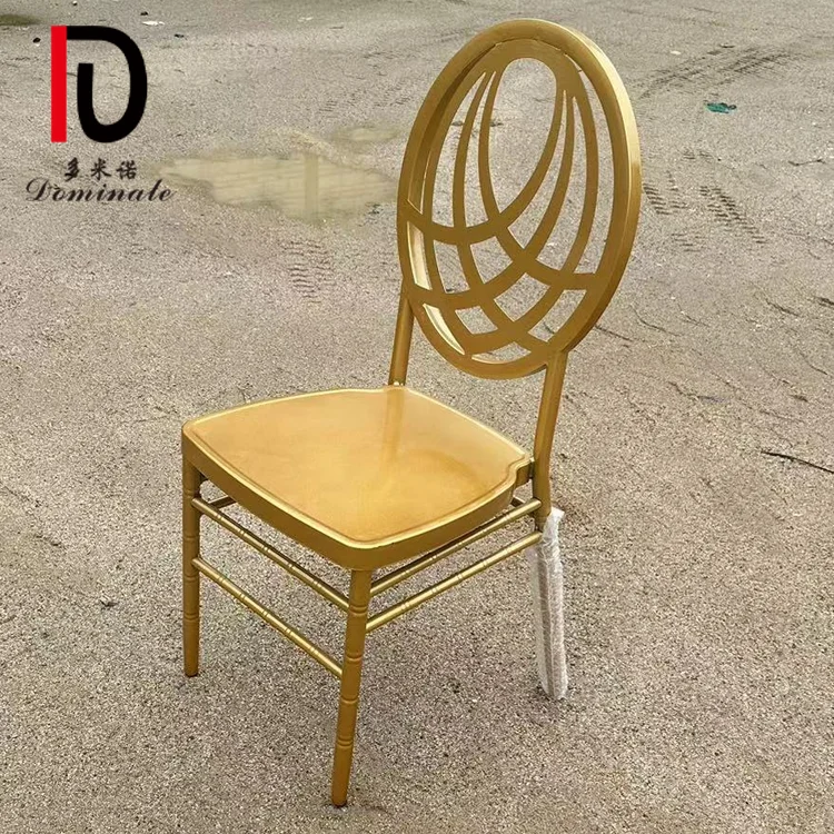Wholesale Customized Gold Iron Globe Back Flowers Wedding Hotel Rental Chairs