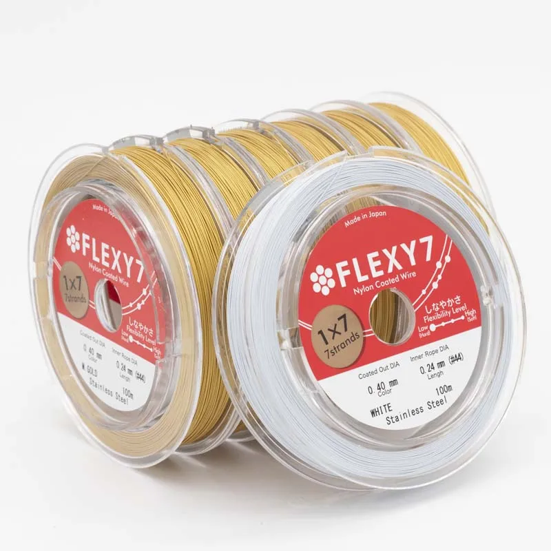 GP Steel Metal Wire Rope Nylon Coated Stainless Steel 0.4mm 100m per roll Jewelry Wire for Jewelry Making wholesale