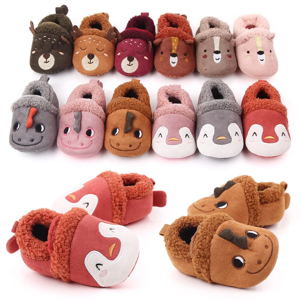 Wholesale Warm winter infant newborn baby shoes soft sole cotton baby shoes