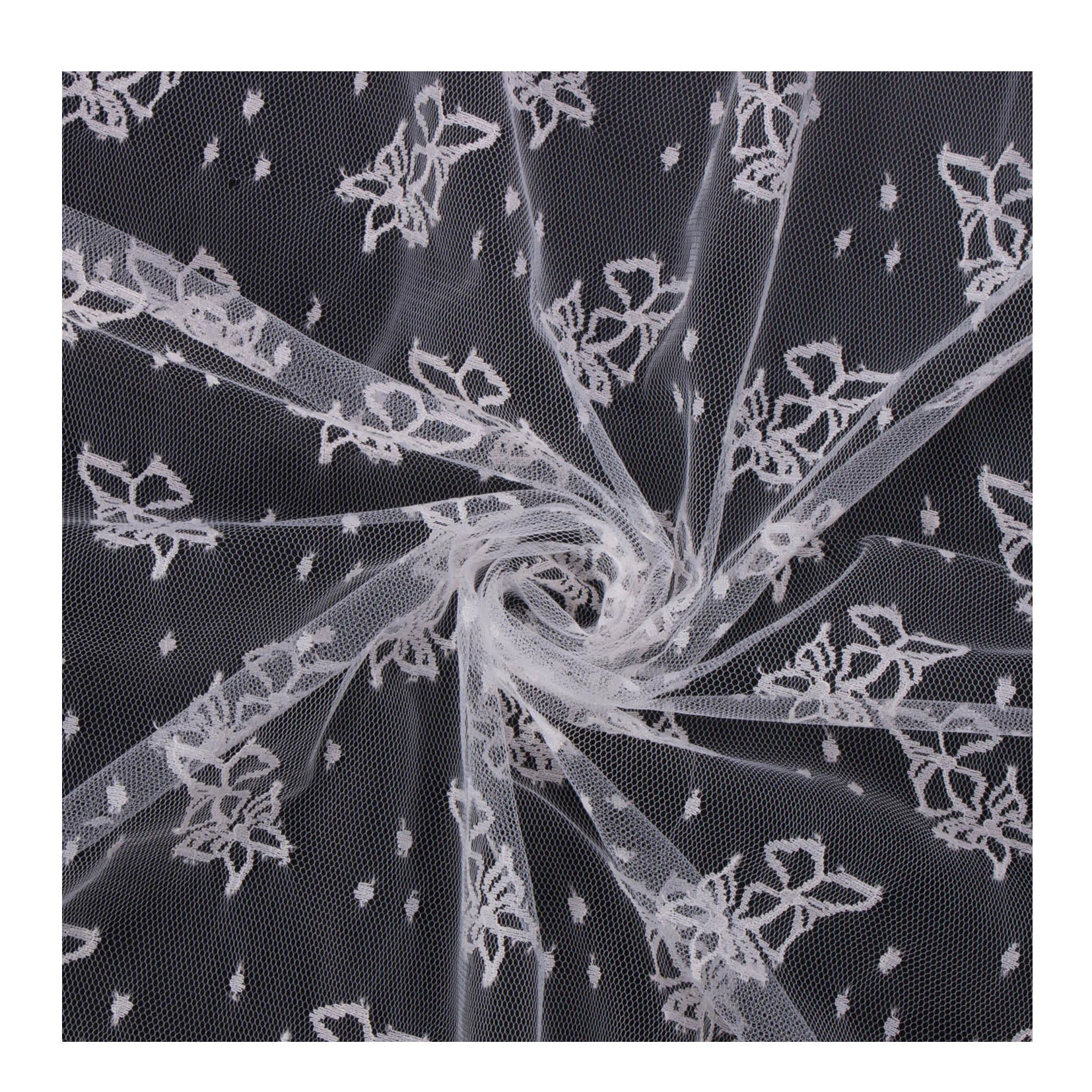 Высококачественная нейлоновая сетчатая ткань с цветочным принтом для детского платья