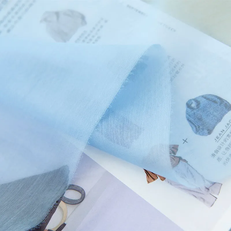 
 Легкая шелковая однотонная окрашенная ткань из Жоржетта, летняя ткань для женских пальто  