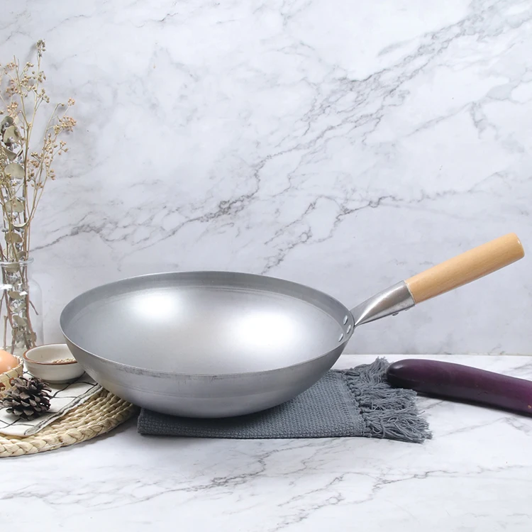 Traditional Machine Chinese Woks Steel Non-Stick Wok Household Gas Cooker Nonstick Wok Carbon Steel