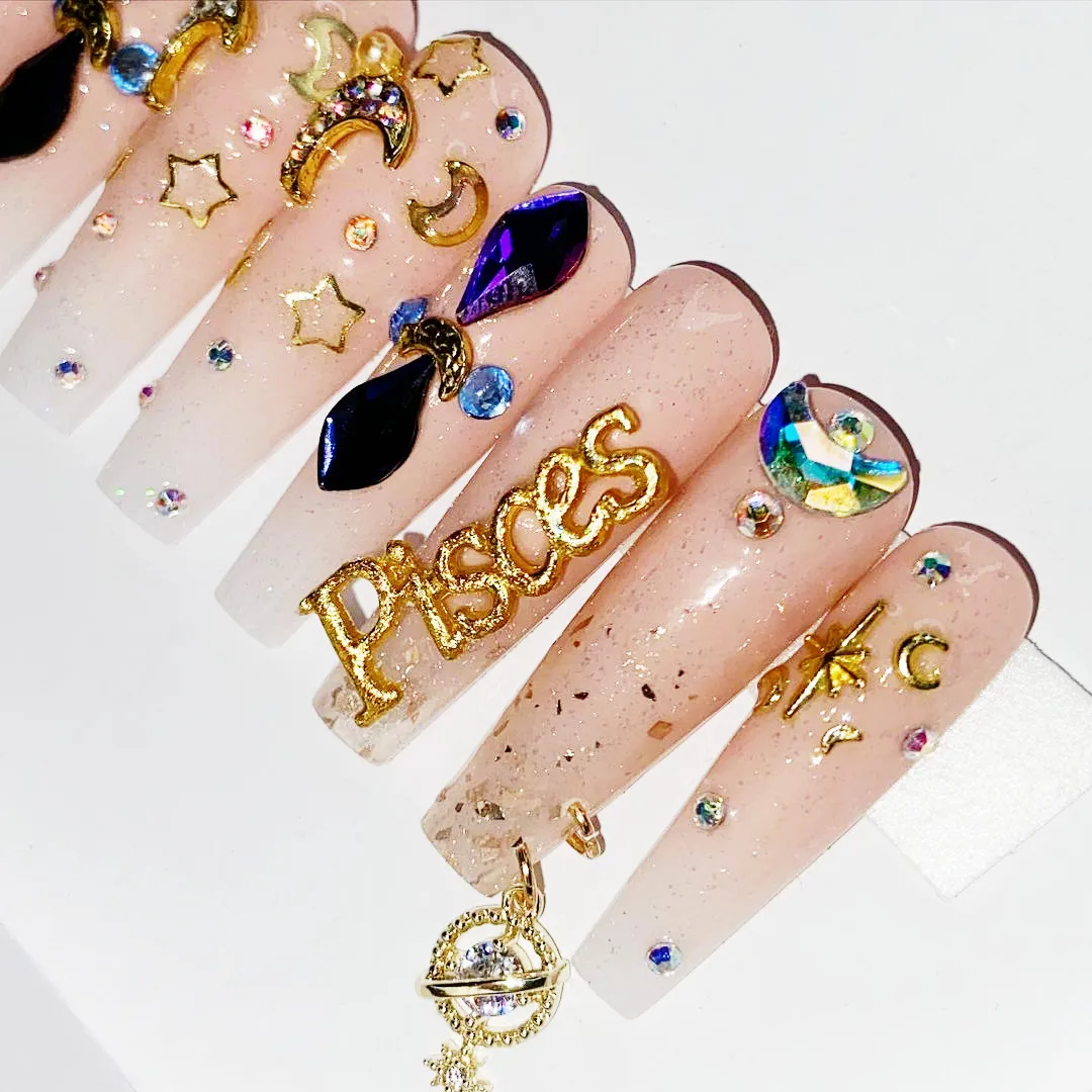 2022 Luxury Bling Pink High Quality Bulk False 3d Acrylic Design Wholesale Custom Press On Nails With Rhinestones And Box