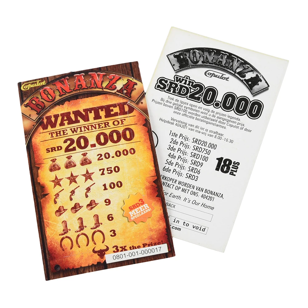 Good Reviews Pull Tab Card Printing High Quality Custom Art Paper With Windows Pull Tab Tickets