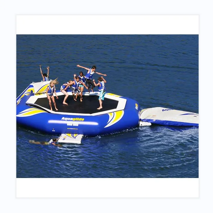 High quality Sea doo water  Floating Combo Inflatable Water Trampoline with Slide for kid and adult