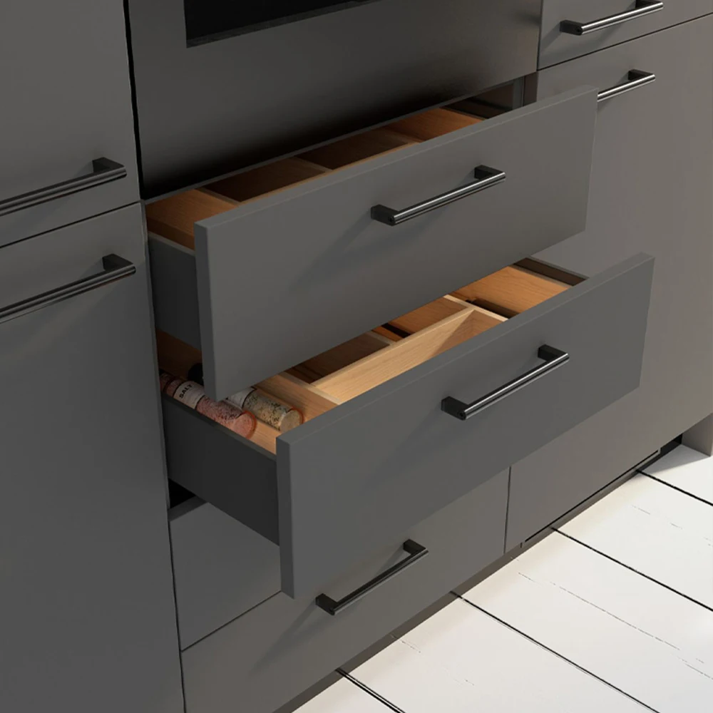 ROEASY slim box kitchen drawer metal slider for cabinet slim drawer profile sliding channel