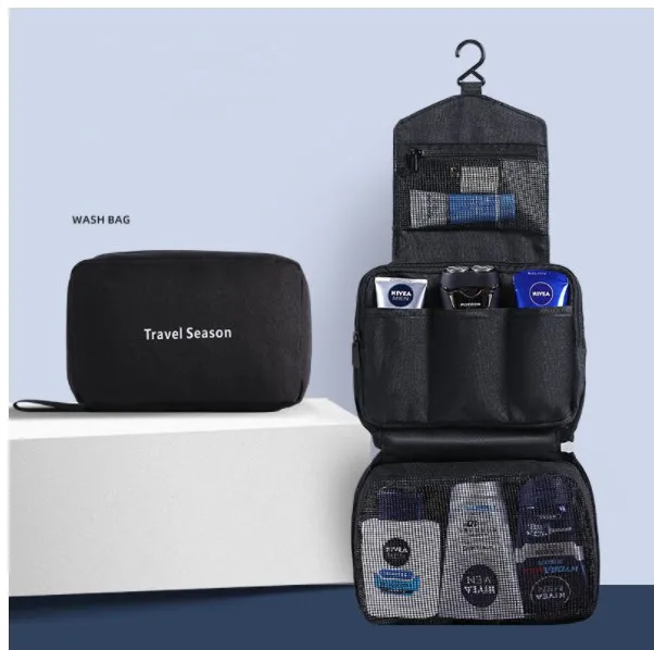 Dry and Wet separate cosmetic bag men travel  wash bag large capacity women makeup bag