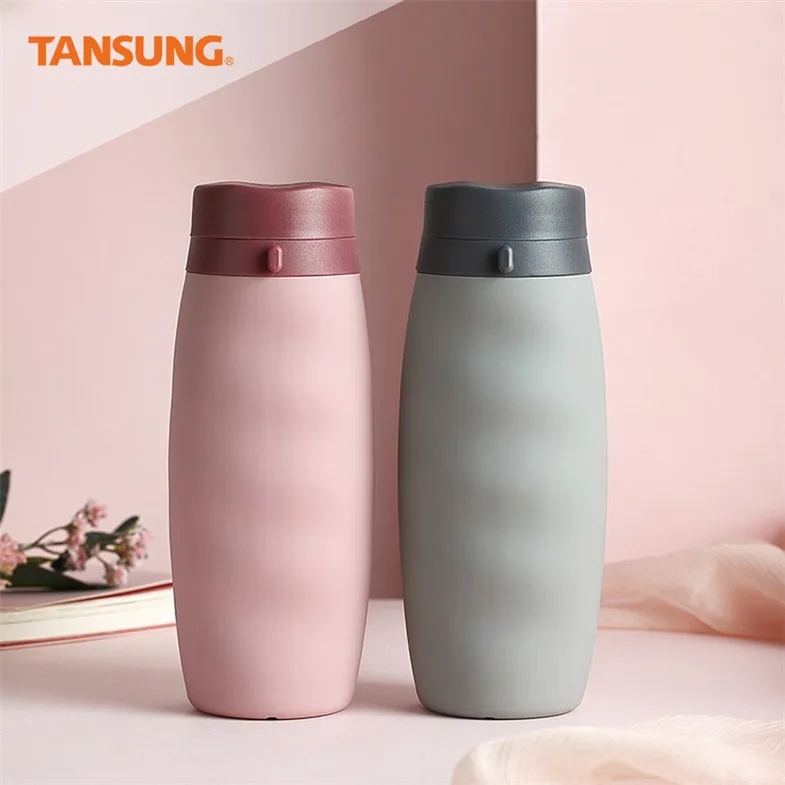 Collapsible silicone sport water bottles with custom logo foldable water bottle