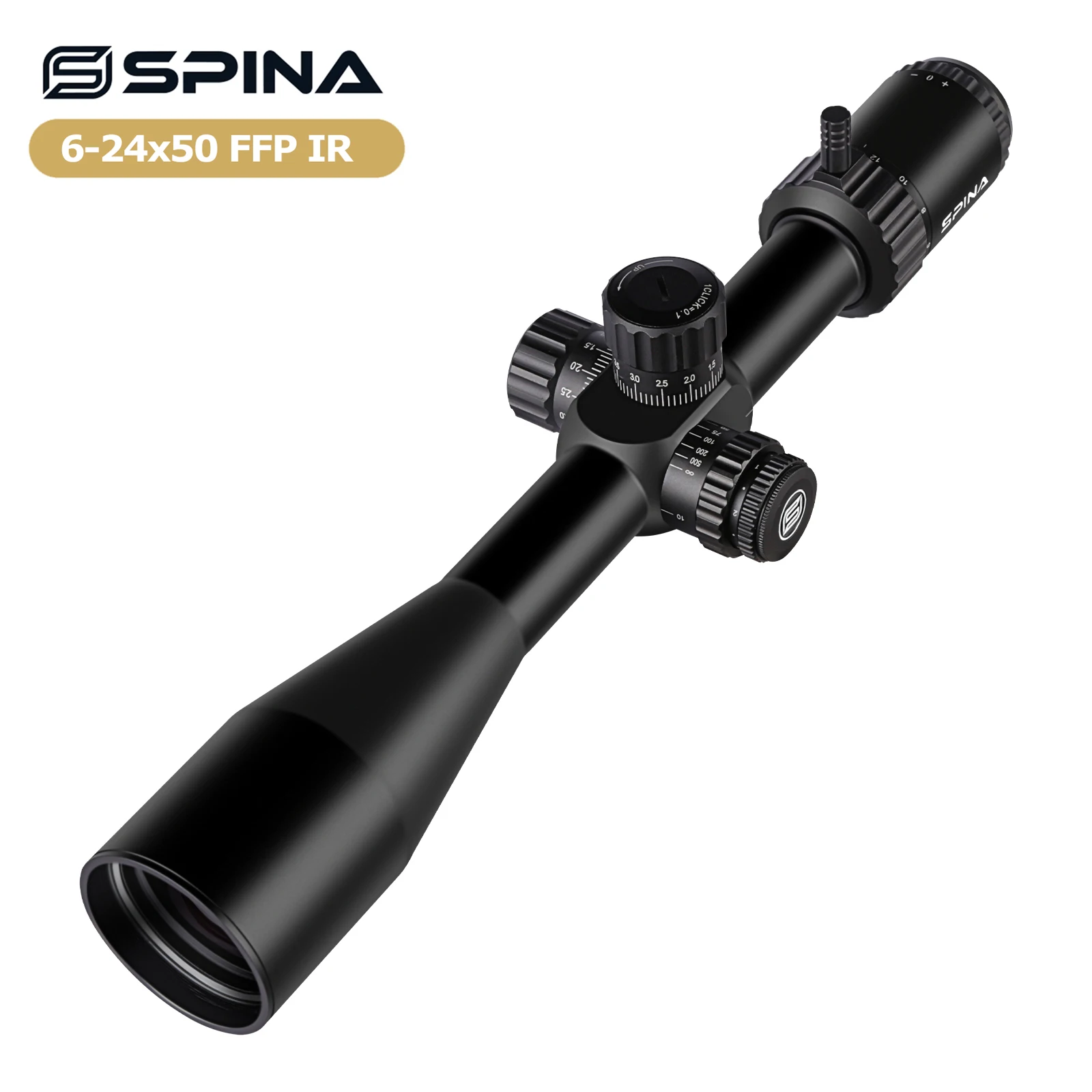 6-24x50 FFP IR OEM ODM Zero Stop Fully Multi-Coated Shockproof Waterproof Hunting Optical Scope Sight