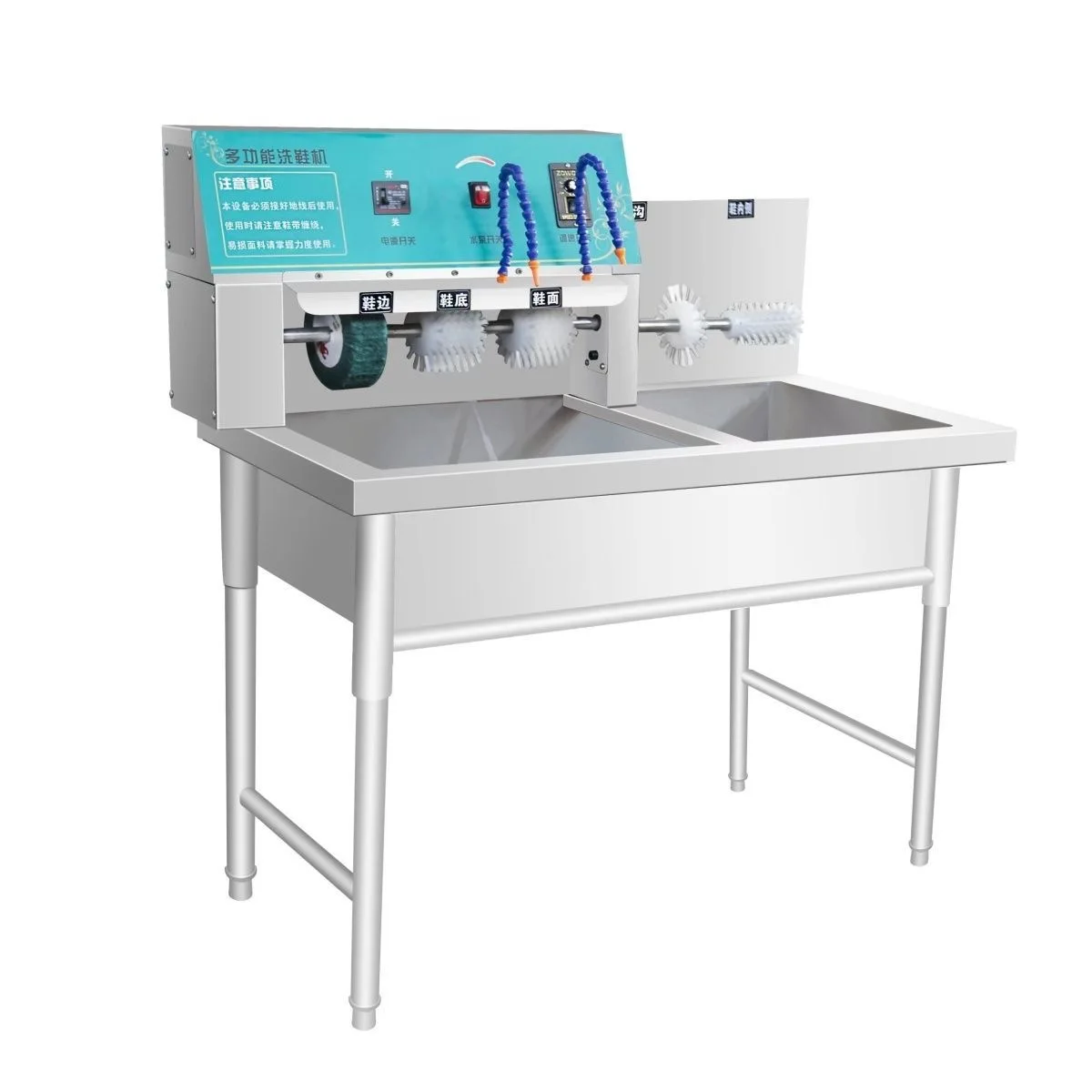 Stainless Steel Automatic Commercial Or Semi-Sutomatic Polishing Machine With Pool Shoe Washing Solutions And Special Equipment