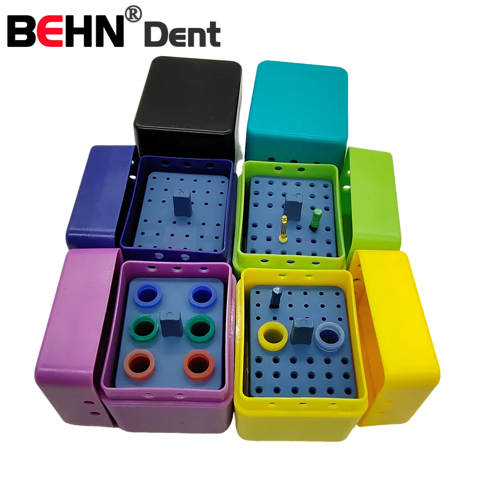 BEHN 36 Holes Endo Box Dental Diamond Burs Box Disinfection Box For Endo Files G.P Points Dental Scaling Tip Holder