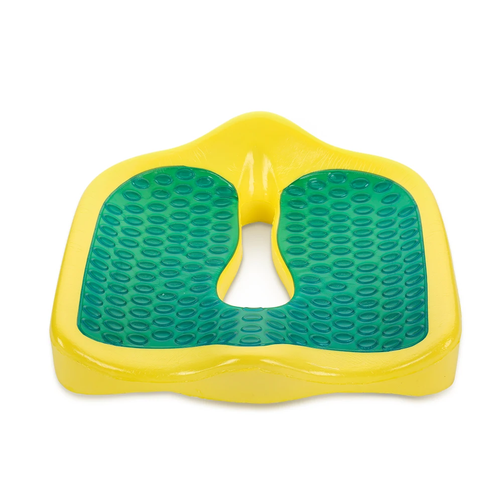 Hill Shape Organic Coccyx Orthopedic Hemorrhoid Blood Circulation Gel-Enhanced Cooling Gel Memory Foam Seat Cushion