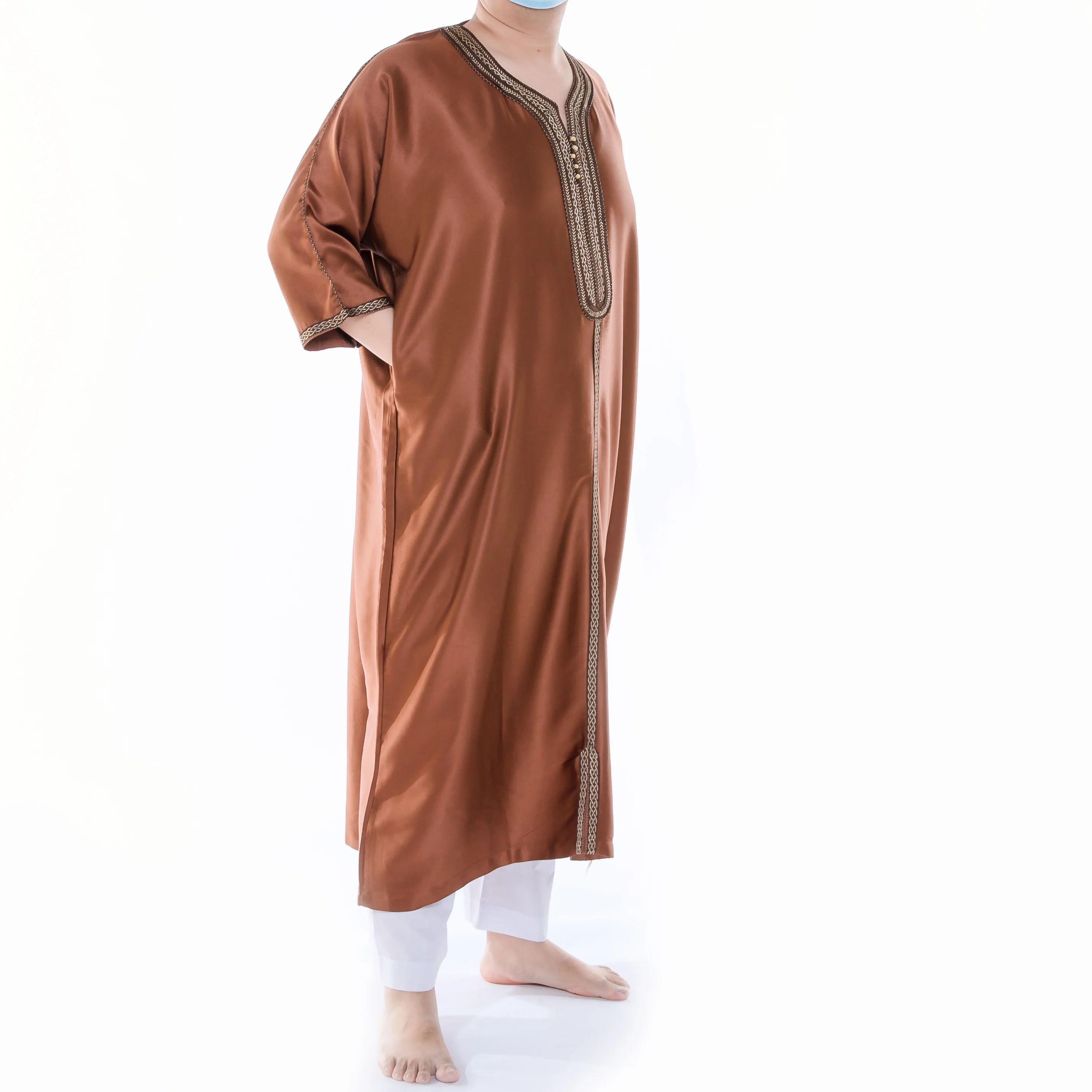 Al Dafah Thobes mens Daffah high quality fashionable daffah thobe Muslim Clothing Qatar Style Robes Islamic clothing