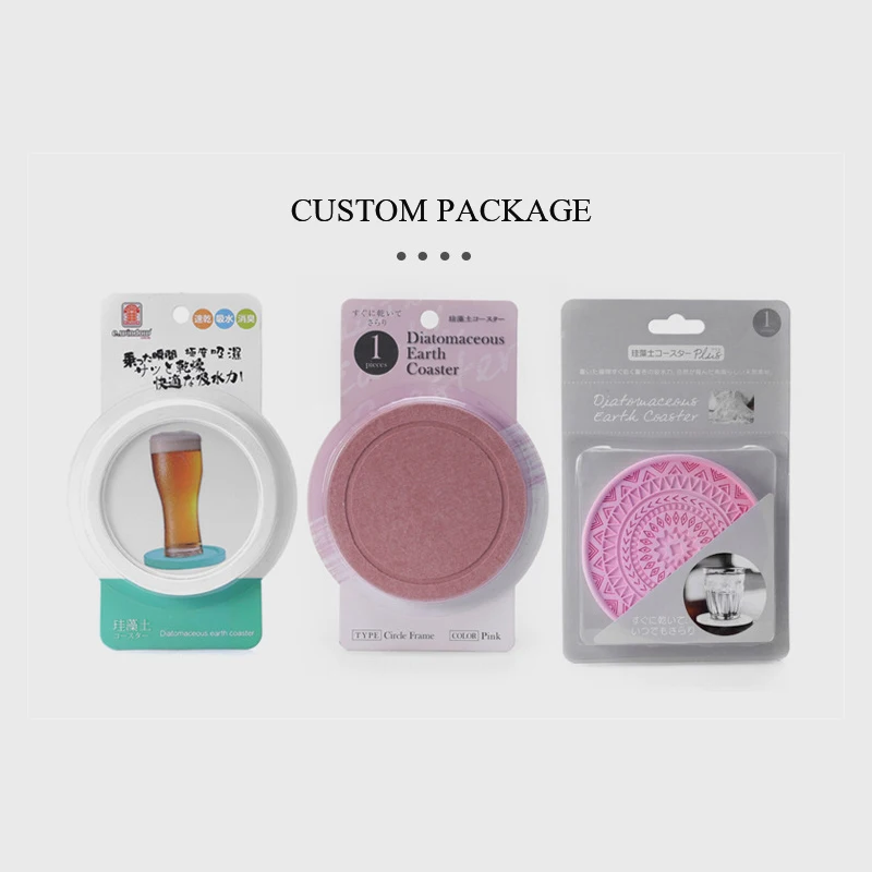 OEM Customized Eco-Friendly Non Slip Water Absorbent Diatom Mud Diatomite Coaster