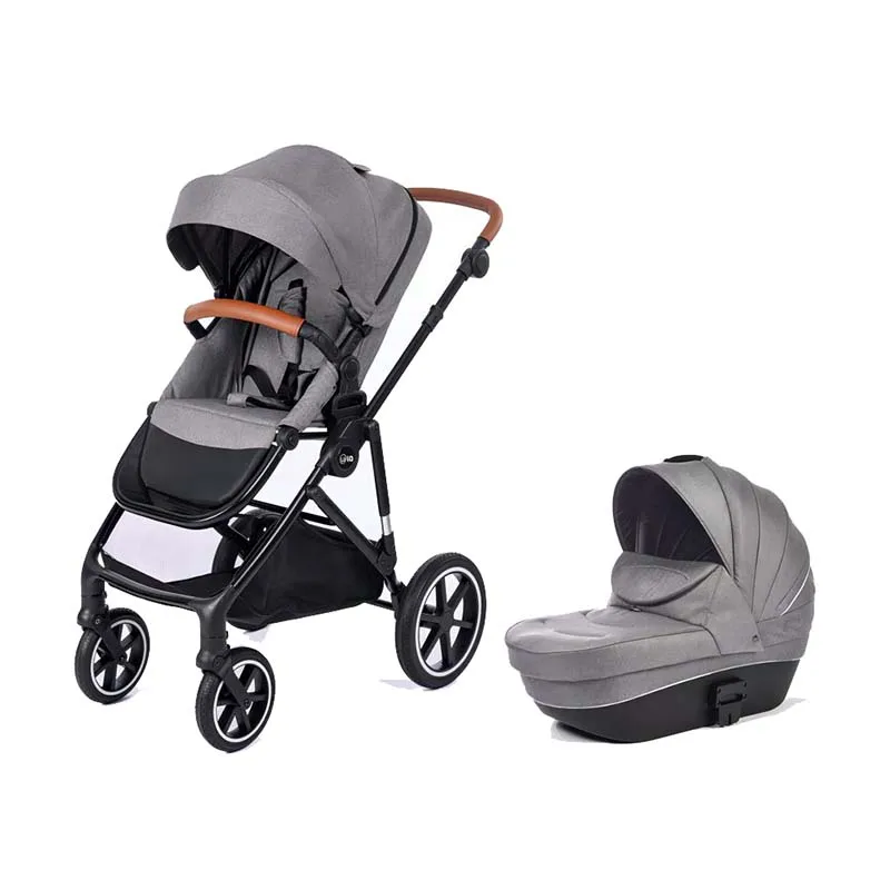 four wheel alloy frame reversible baby stroller 3 in 1 foldable