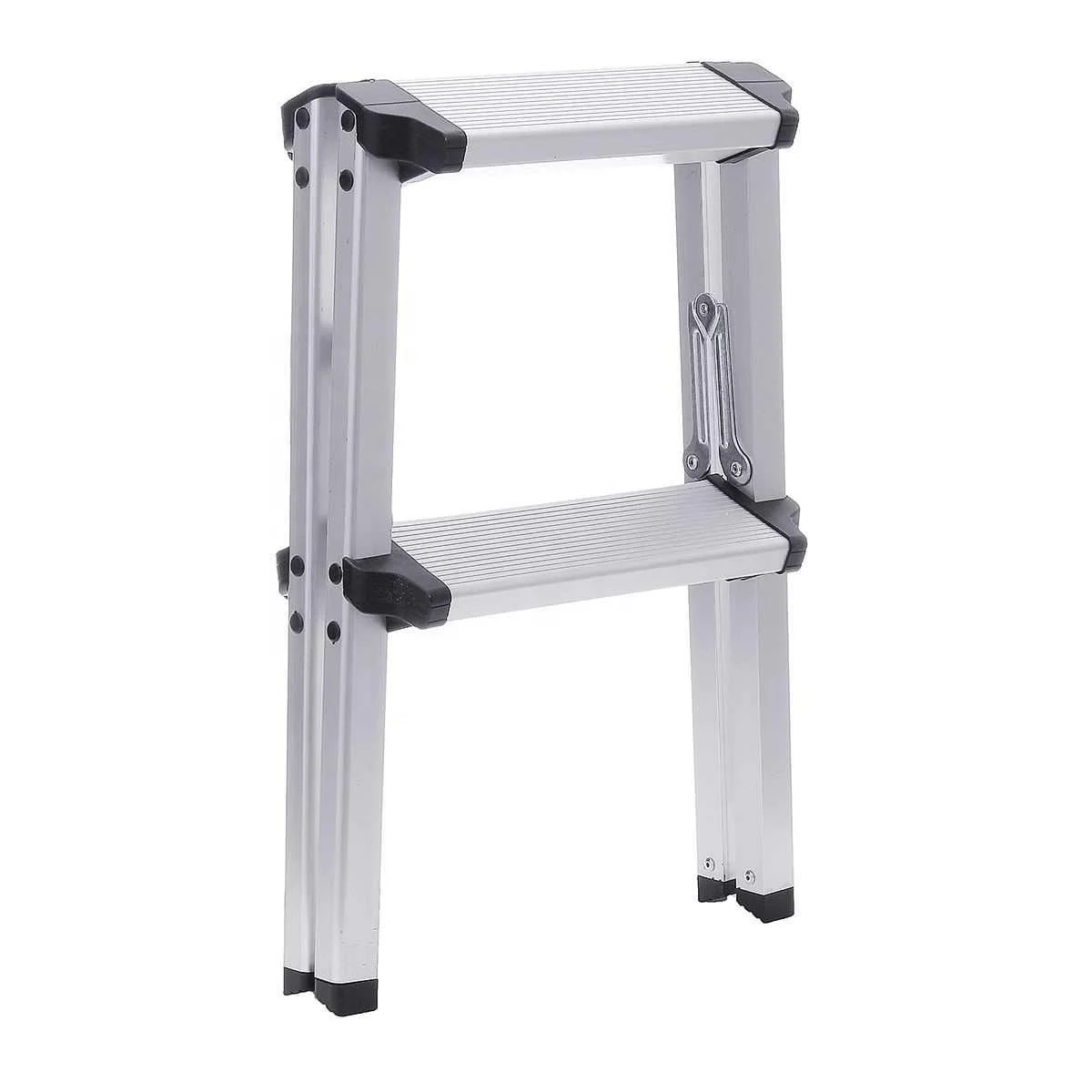 36x40x50cm 150KG Maximum Load Aluminum Folding Ladder Anti Slip Safety Platform Stairs Ladder Maximum Load 2 Step Stool Ladder