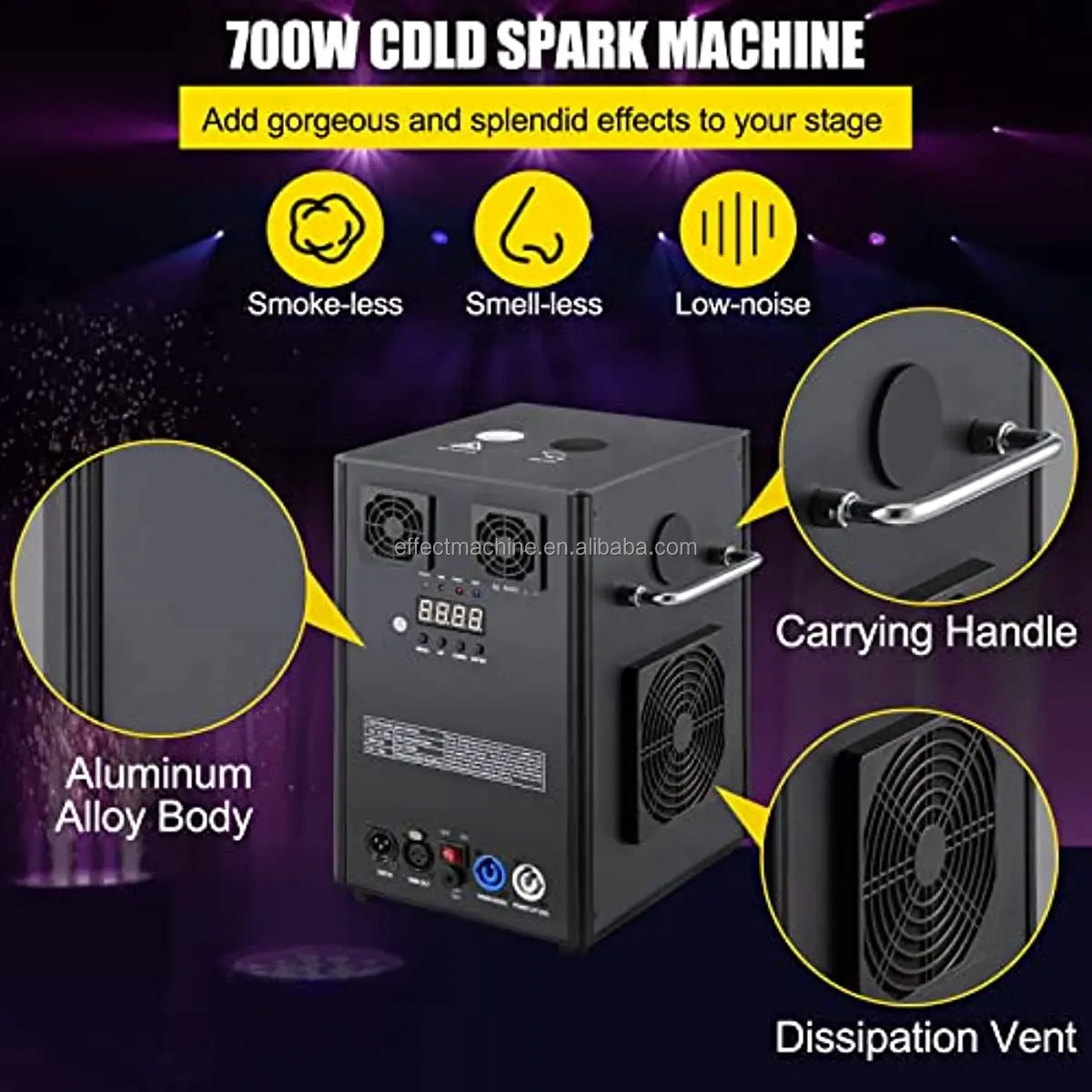 Topflashstar 600W Fountain Fireworks Machine indoor Wireless Remote Control  fireworks cold spark machine  wedding Stage Party