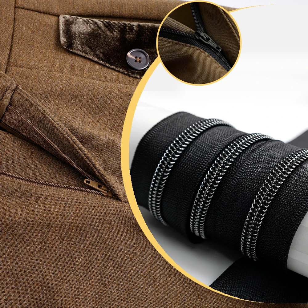 Customized Size Colored Long Chain Nylon Zipper Rolls For Trousers Pockets Pants Factory Supplying Wholesale Price Oeko Tex 100