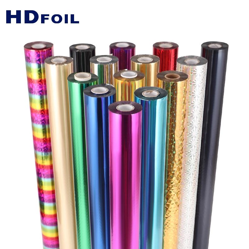 Factory Direct Price Low MOQ Gold and Sliver Washable Resistance Textile Fabric Cloth Curtain Hot Stamping Foil