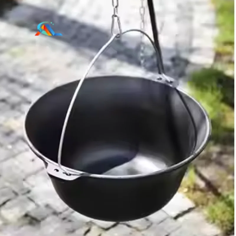 Non-stick Big Cast Iron Cauldron Pots / Cast Iron Enamel Hungarian Pot