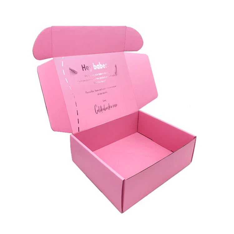Free Design Pink Skincare Cosmetic Mailer Box Eco Custom Logo Printed Corrugated Shipping Boxes Cardboard Packaging Paper Box