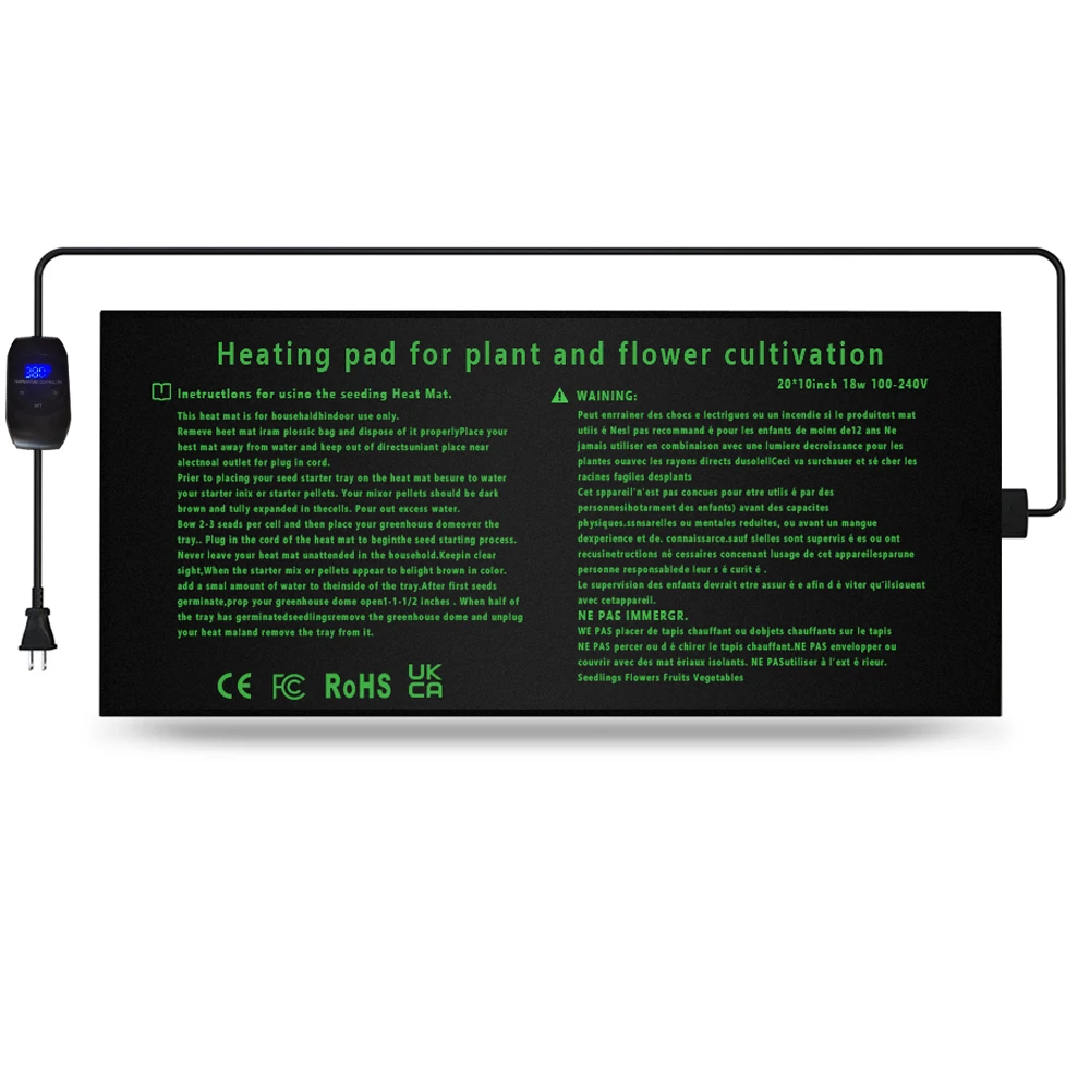 Seedling Heat Mat Waterproof Durable Germination Station Heat Mat Warm Heating Pad for Indoor Home Gardening Seed Starter