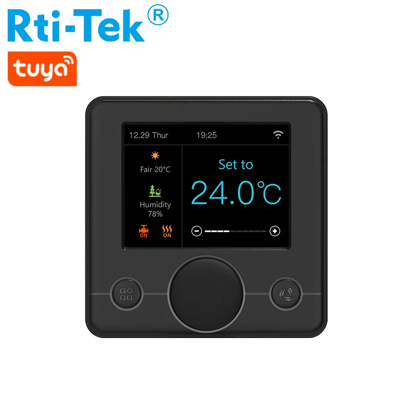 Smart WiFi Modbus Floor Heating IPS TFT LCD Screen 16A Electric Heating Thermostat 485 Modbus