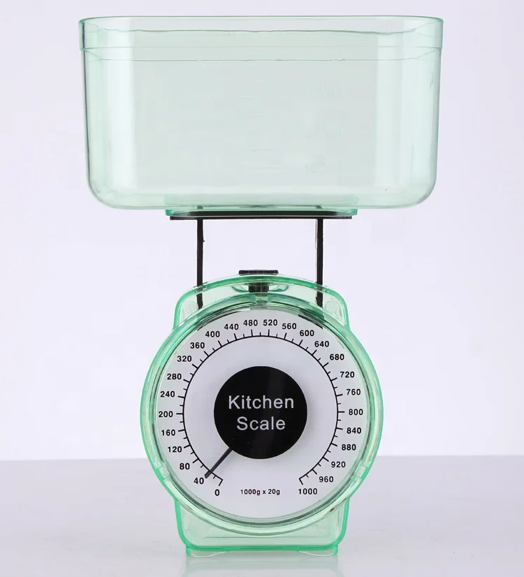 1kg mechanical kitchen scale Gift Gram Kitchen Scale Mini spring scale with plastic basin